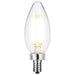 SATCO 8 Watt C11 LED - Clear Finish - Candelabra Base - 5000K - 90 CRI - 800 Lumens - 120 Volt S11345