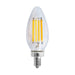 SATCO 8 Watt C11 LED - Clear - Candelabra base - 2700K - 90 CRI - 760 Lumens - 120 Volt S11383