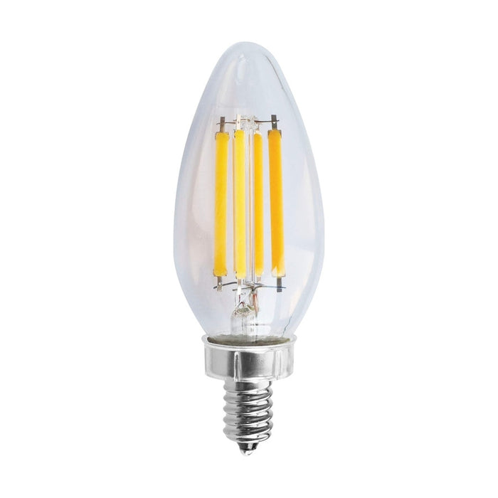 SATCO 8 Watt C11 LED - Clear - Candelabra base - 3000K - 90 CRI - 760 Lumens - 120 Volt S11385