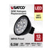 SATCO 6.5 Watt MR16 LED - Black Finish - 3000K - GU5.3 Base - 500 Lumens - 12 Volt S11398