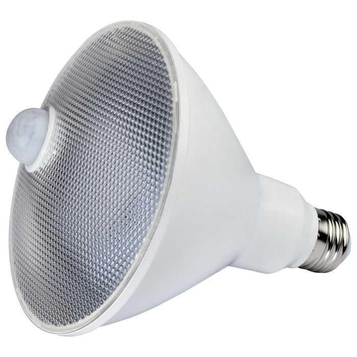 14 Watt PAR38 LED - White - 5000K - 1100 Lumens - 120 Volt - PIR Sensor - Non-Dimmable - 6-Pack