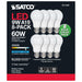 SATCO 9 Watt A19 LED - 5000K - Non-Dimmable - E26 - 80 CRI - 8-pack S11461