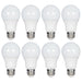 SATCO 9 Watt A19 LED - 5000K - Non-Dimmable - E26 - 80 CRI - 8-pack S11461