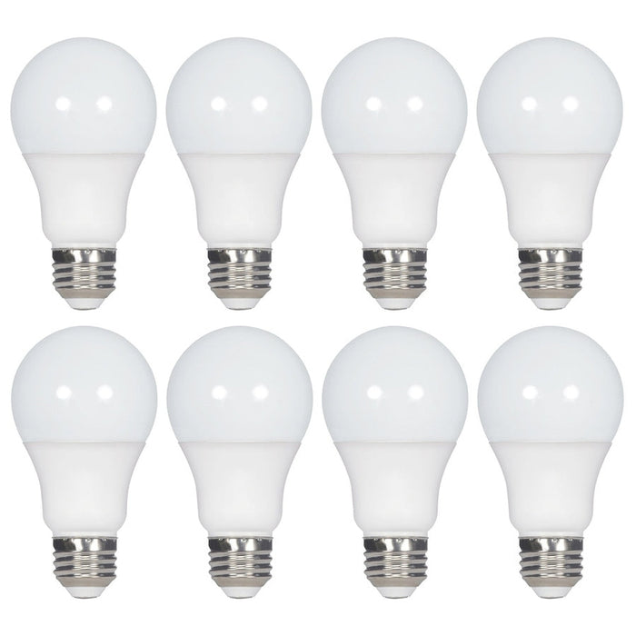 SATCO 14 Watt A19 LED - 2700K - Non-Dimmable - E26 - 80 CRI - 8-pack S11462