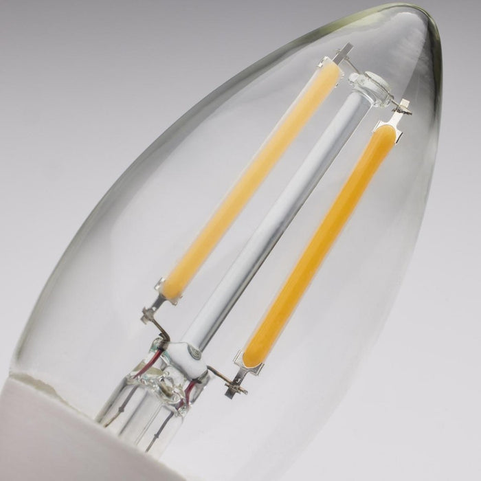 5 Watt B11 - Dusk to Dawn LED - 2700K - Candelabra Base - 120 Volt - 90 CRI - With Photocell - 12-Pack