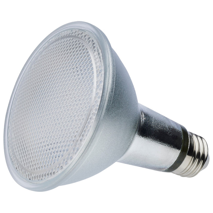 12 Watt Econo LED PAR30LN - 3000K - 35 Degree Beam Angle - Medium Base - 120-277 Volt - Silver Finish - 6-Pack