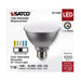 SATCO 11 Watt PAR30SN LED - Medium Base - Silver Finish - CCT Selectable - 120 Volt - 40 Degree Beam Angle S11583