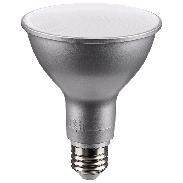 SATCO 11 Watt PAR30LN LED - Medium Base - Silver Finish - CCT Selectable - 120 Volt - 25 Degree Beam Angle S11585