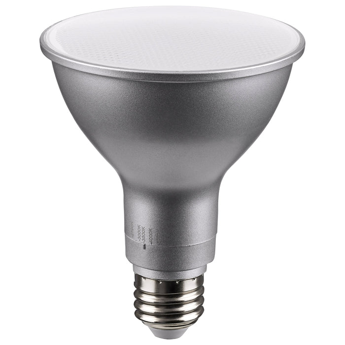 11 Watt PAR30LN LED - Medium Base - Silver Finish - CCT Selectable - 120 Volt - 25 Degree Beam Angle -  6 Pack