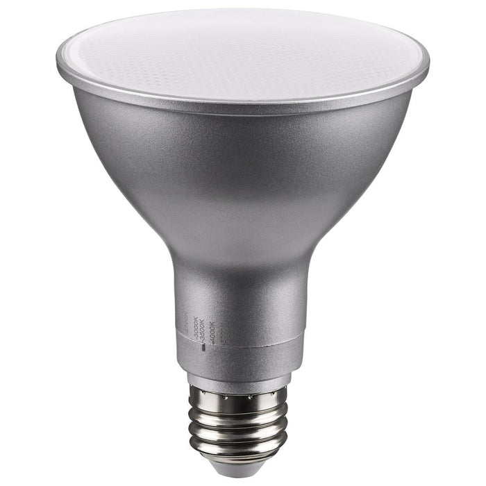 11 Watt PAR30LN LED - Medium Base - Silver Finish - CCT Selectable - 120 Volt - 25 Degree Beam Angle -  6 Pack