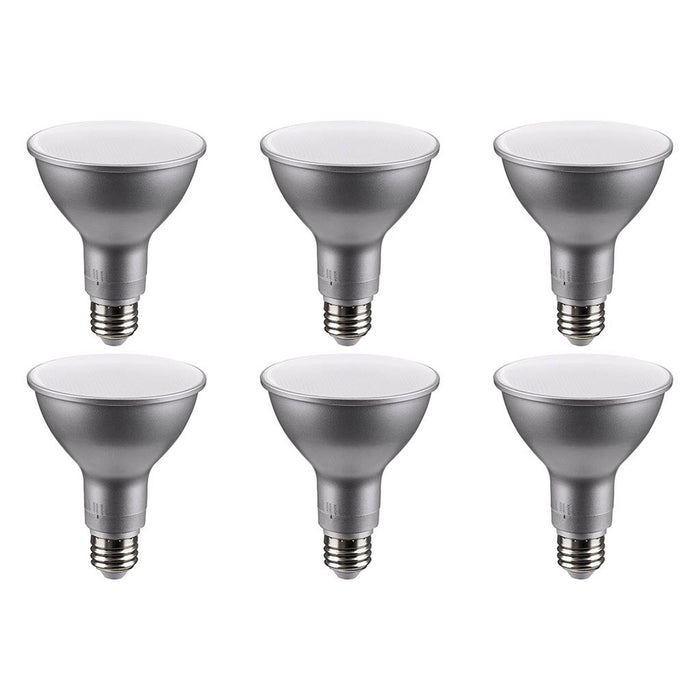 11 Watt PAR30LN LED - Medium Base - Silver Finish - CCT Selectable - 120V - 6-Pack