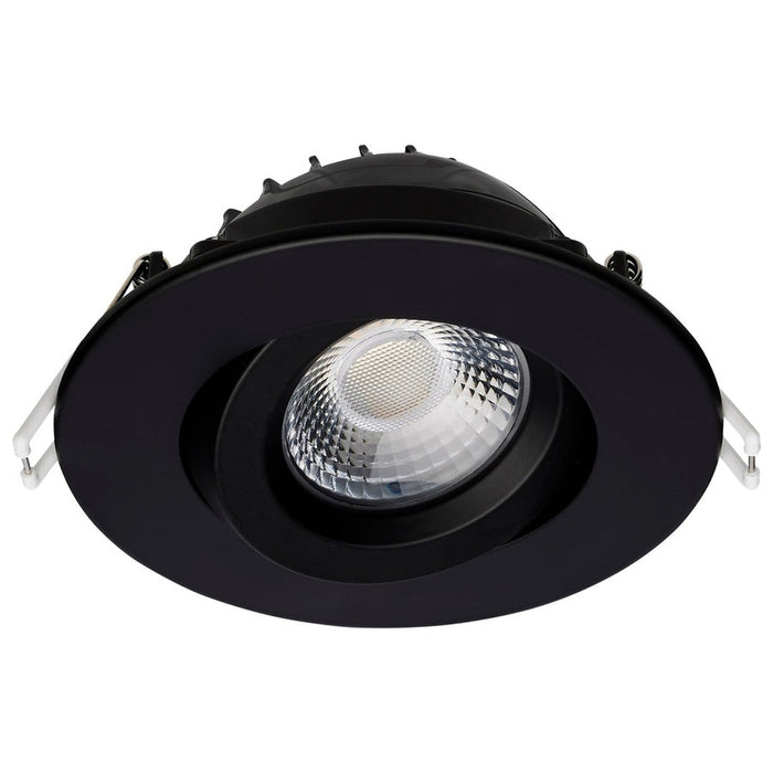 SATCO 12W LED 4" Downlight Gimbaled CCT Selectable Remote Driver 120V - ROUND/BLACK S11619R1