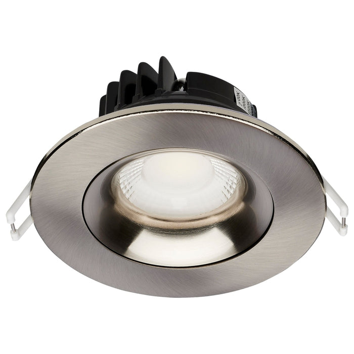 SATCO 12W LED 3.5" Downlight Gimbaled CCT Selectable Remote Driver 120V - ROUND/BRUSHED NICKEL S11626R1