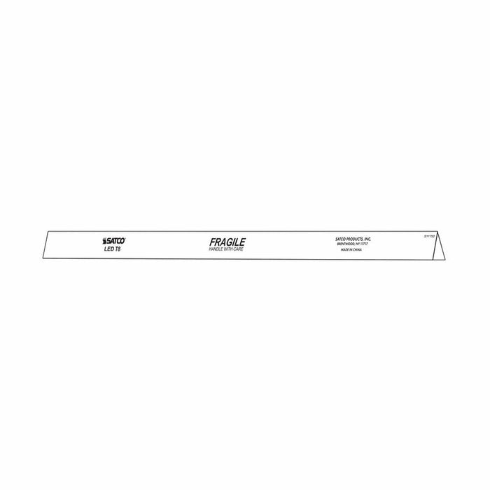 SATCO 38 Watt T8 LED - Single Pin Base - CCT Selectable - Type B - Ballast Bypass - PET Shatterproof Coated - White Finish - 96 Inches - 120-277 Volt - 10-Pack S11752