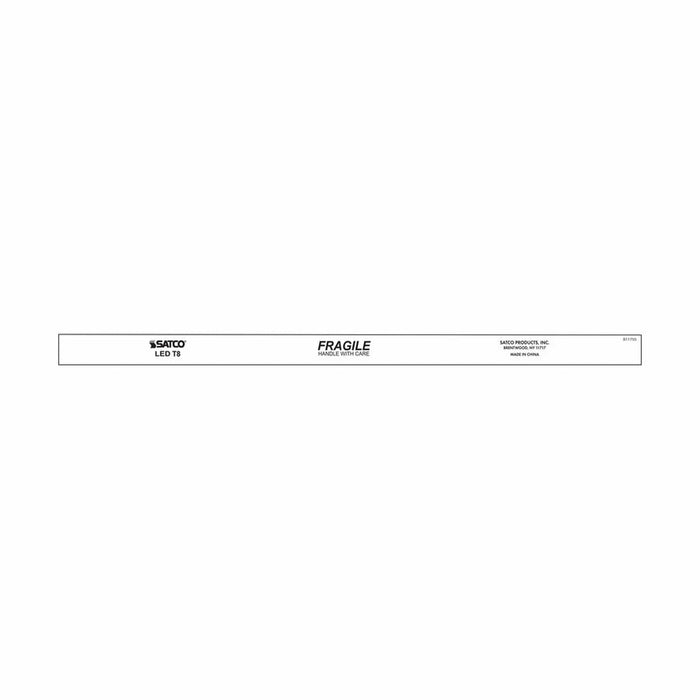 SATCO 38 Watt T8 LED - Recessed Double Contact HO/VHO Base - CCT Selectable - Type B - Ballast Bypass - PET Shatterproof Coated - White Finish - 96 Inches - 120-277 Volt - 10-Pack S11755