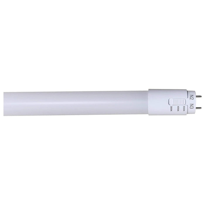 SATCO 13 Watt T8 LED - CCT Selectable - Medium bi-pin base - 50000 Hours - Type A/B - Ballast Bypass or Direct Replacement - Single or Double Ended Wiring - Glass with PET coating - 25-Pack S11762