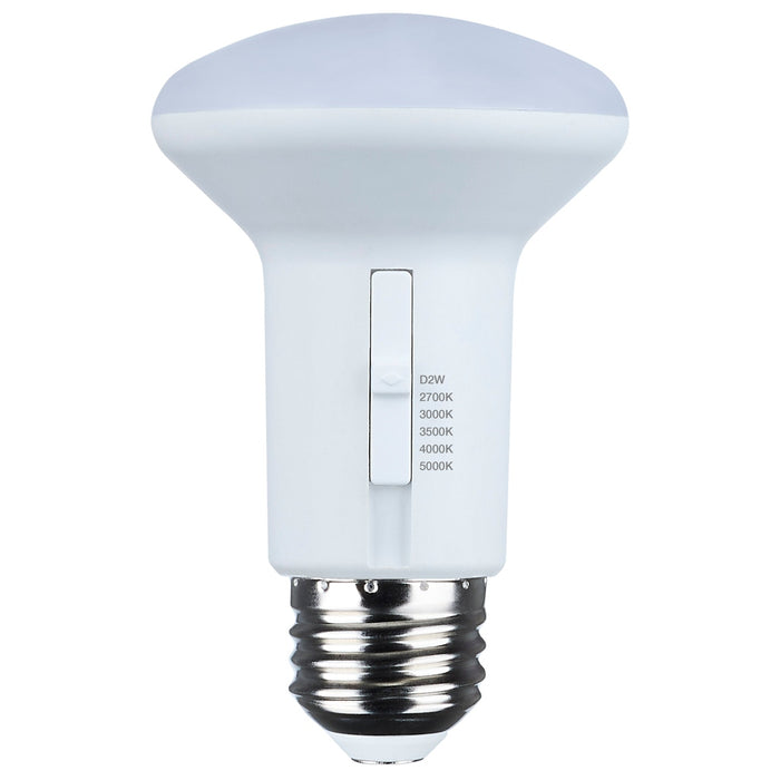 5.8 Watt R20 LED - 27K/30K/35K/40K/50K CCT Selectable - Dim to Warm - White Finish - 120 Volt - 12-Pack