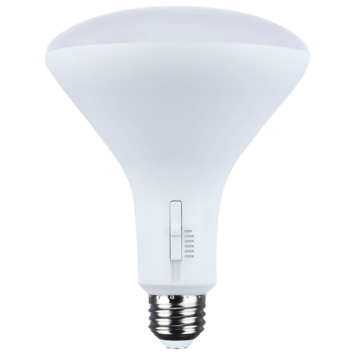 11 Watt BR40 LED - 27K/30K/35K/40K/50K CCT Selectable - Dim to Warm - White Finish - 120 Volt - 6-Pack