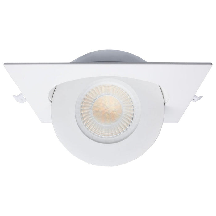 SATCO 15 Watt - CCT Selectable - LED Direct Wire Downlight - Gimbaled - 6 Inch Square - Remote Driver - White S11861