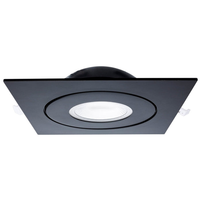 SATCO 15 Watt - CCT Selectable - LED Direct Wire Downlight - Gimbaled - 6 Inch Square - Remote Driver - Black S11863