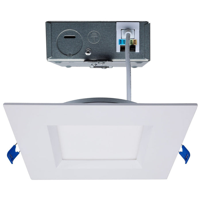 SATCO 15W LED Low Profile Regress Baffle 6" Downlight Remote Driver CCT Selectable 120 Volt - SQUARE/WHITE S11873