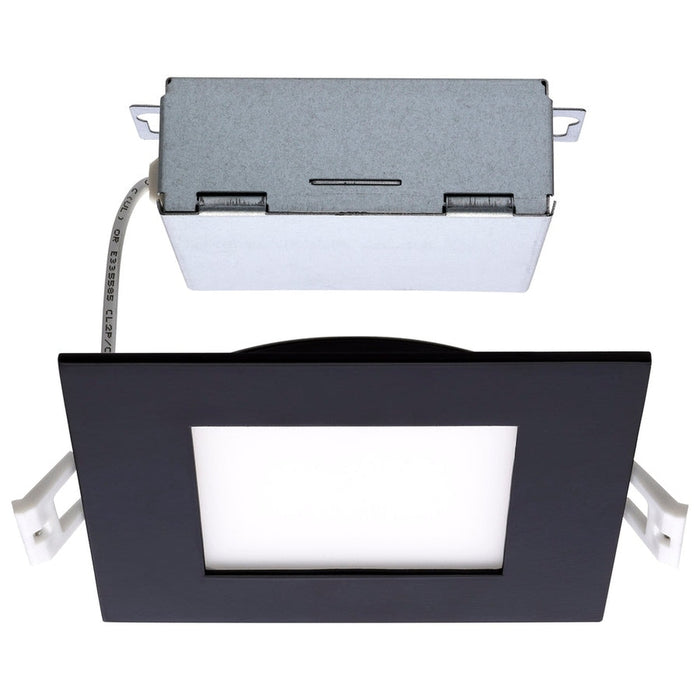 SATCO 10W LED SLIMFIT 4" DOWNLIGHT CCT SELECTABLE - SQUARE/BLACK S11876