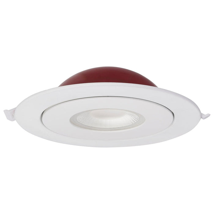 SATCO 15W LED Fire Rated 6" Directional Downlight CCT Selectable Dimmable 120V - ROUND/WHITE S11881