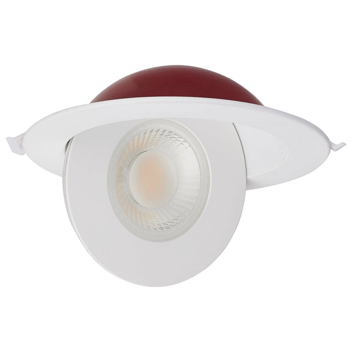 SATCO 15W LED Fire Rated 6" Directional Downlight CCT Selectable Dimmable 120V - ROUND/WHITE S11881