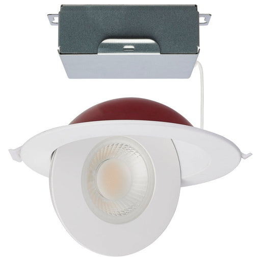 SATCO 15W LED Fire Rated 6" Directional Downlight CCT Selectable Dimmable 120V - ROUND/WHITE S11881