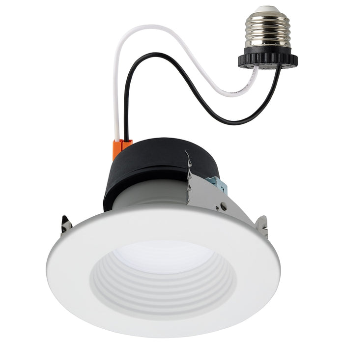 Field Selectable LED Downlight Retrofit - Deep Baffle - 5.8/7/9.5 Watts - 27K/30K/35K/40K/50K CCT - 4 Inch - Round Shape