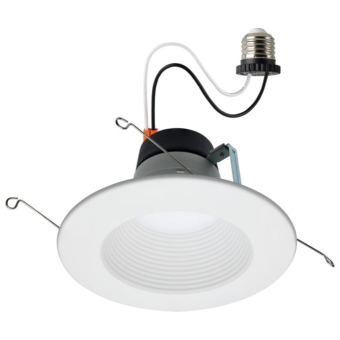 Field Selectable LED Downlight Retrofit - Deep Baffle - 8/10.5/13.5 Watts - 27K/30K/35K/40K/50K CCT - 5-6 Inch - Round Shape