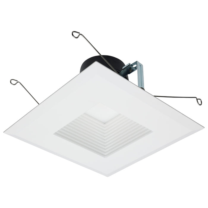 Field Selectable LED Downlight Retrofit - Deep Baffle - 8/10.5/13.5 Watts - 27K/30K/35K/40K/50K CCT - 5-6 Inch - Square Shape