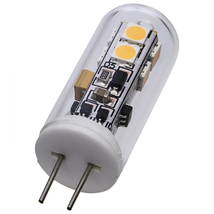 SATCO 2 Watt T4 LED - Clear Finish - Bi Pin G4 Base - 3000K - 12 Volt  - 20-pack S12310-20