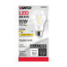 SATCO 8 Watt LED A19 - Clear - Medium Base - 2700K - 90 CRI - 120 Volt S12414