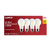 SATCO 8 Watt A19 LED - Clear - 2700K - Medium Base - 120 Volt - 4-Pack S12462