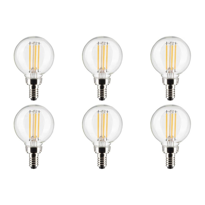 4W G16.5 LED - Clear - Candelabra base - 90 CRI - 3000K - 120V - 6-Pack