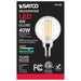 SATCO 4 Watt G16.5 LED - Clear - Candelabra base - 90 CRI - 4000K - 120 Volt S21206