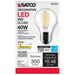 SATCO 4 Watt G16.5 LED - Clear - Medium base - 90 CRI - 2700K - 120 Volt S21215