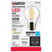 SATCO 4 Watt G16.5 LED - Clear - Medium base - 90 CRI - 3000K - 120 Volt S21216