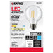 SATCO 4.5 Watt G25 LED - Clear - Medium base - 90 CRI - 3000K - 120 Volt S21227