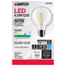 SATCO 4.5 Watt G25 LED - Clear - Medium base - 90 CRI - 4000K - 120 Volt S21228