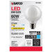 SATCO 6 Watt G25 LED - White - Medium base - 90 CRI - 2700K - 120 Volt S21238