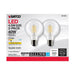 SATCO 4.5 Watt G25 LED - Clear - Medium base - 90 CRI - 2700K - 120 Volt - 2 Pack S21242