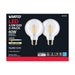 SATCO 4.5 Watt G25 LED - Clear - Medium base - 90 CRI - 3000K - 120 Volt - 2 Pack S21243