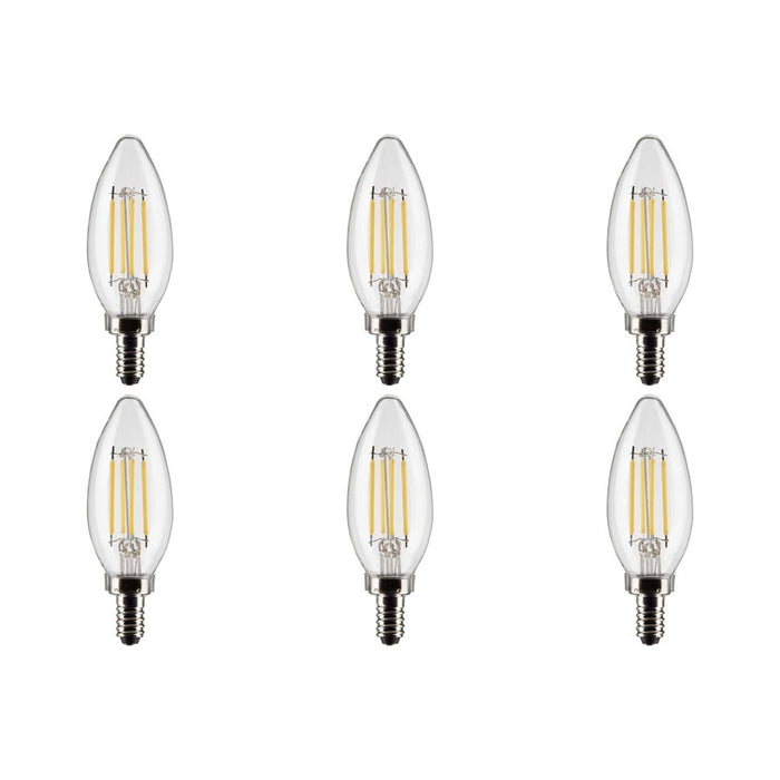 4W B11 LED - Clear - Candelabra base - 90 CRI - 3500K - 120V - 6-Pack