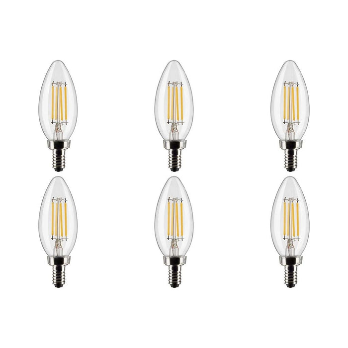 4W B11 LED - Clear - Candelabra base - 90 CRI - 5000K - 120V - 6-Pack