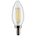 SATCO 5.5 Watt B11 LED - Clear - Candelabra base - 90 CRI - 3500K - 120 Volt S21275