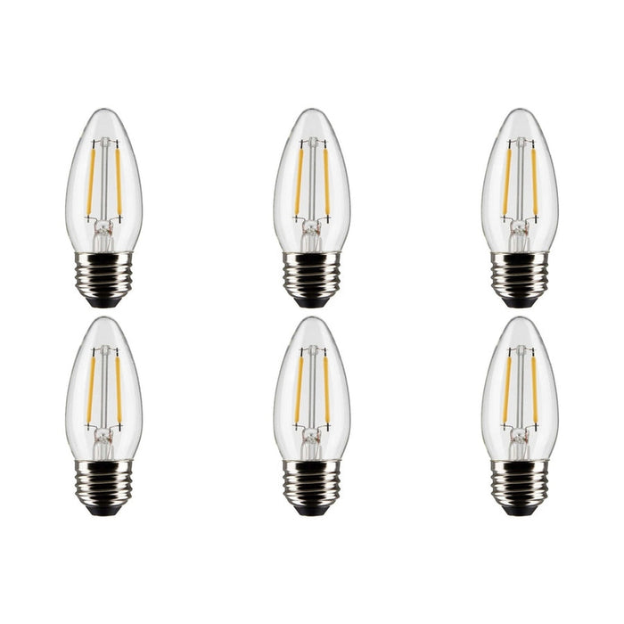 3W B11 LED - Clear - Medium base - 90 CRI - 2700K - 120V - 6-Pack