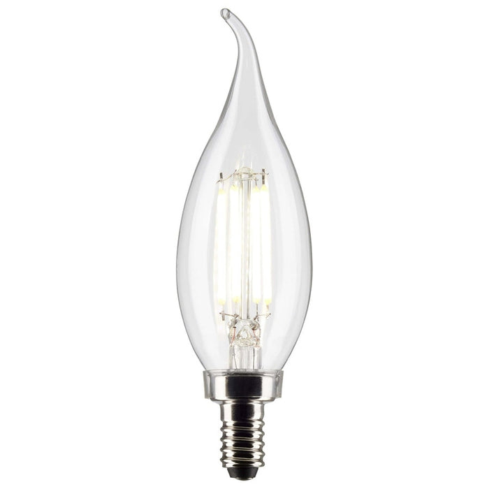 SATCO 5.5 Watt CA10 LED - Clear - Candelabra base - 90 CRI - 2700K - 120 Volt S21304