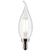 SATCO 5.5 Watt CA10 LED - Clear - Candelabra base - 90 CRI - 2700K - 120 Volt S21304